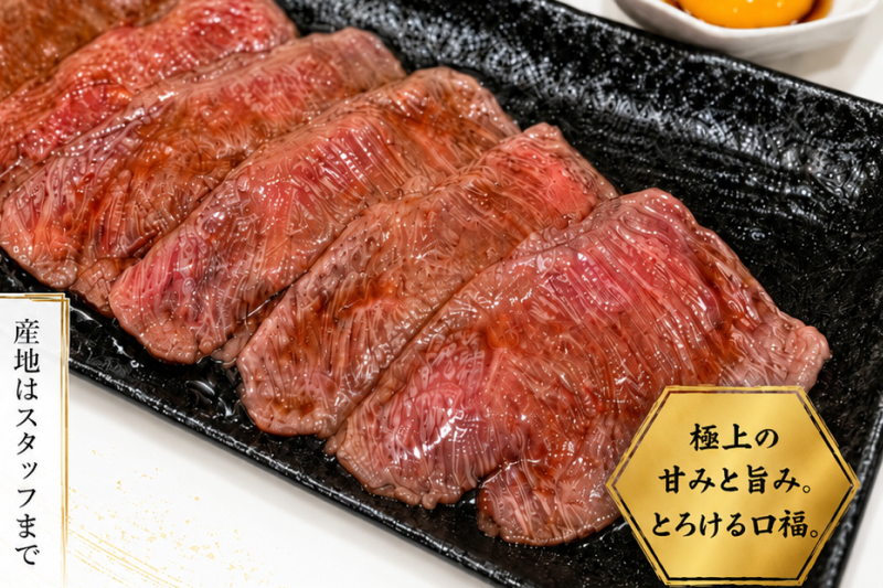A-5ランク和牛サーロインの炙りすき焼き風